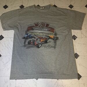 Fruit of the Loom Hot Rod Drive-In Graphic T Shirt Size L